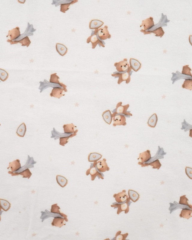 Flanelle Imprimée Ecrue Petit Nournours - Mercerine