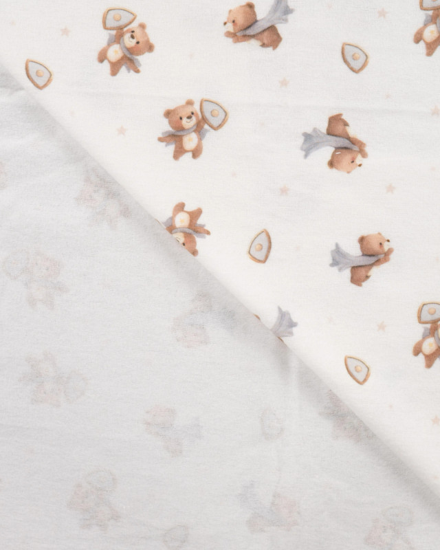 Flanelle Imprimée Ecrue Petit Nournours - Mercerine