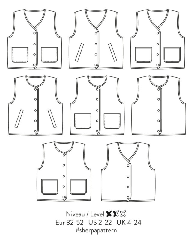 Patron Gilet SHERPA Femme - Atelier Scammit - Mercerine