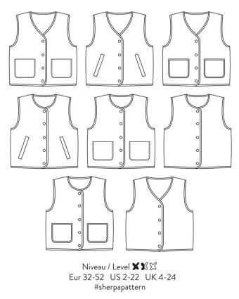 Patron Gilet SHERPA Femme - Atelier Scammit - Mercerine