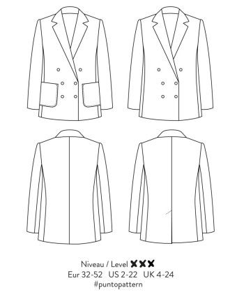 Patron Veste PUNTO Femme - Atelier Scammit - Mercerine