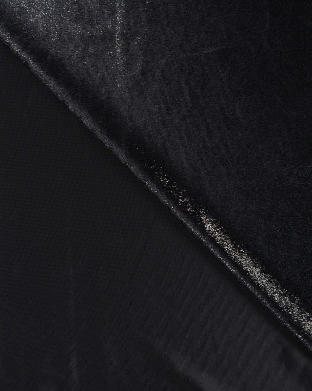 Jersey Velours Métallisé Argent - Mercerine