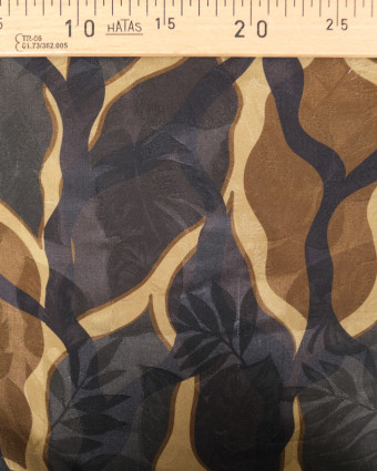 Viscose Jacquard Grand Motif Feuillage - Mercerine