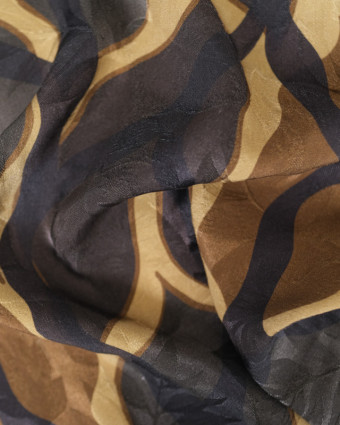 Viscose Jacquard Grand Motif Feuillage - Mercerine