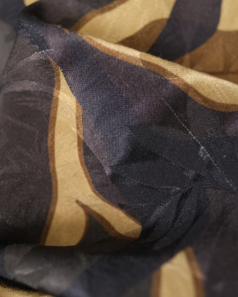 Viscose Jacquard Grand Motif Feuillage - Mercerine