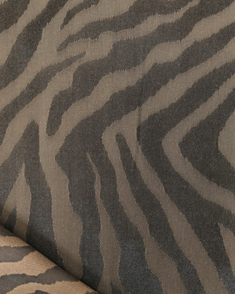 Viscose Jacquard Motif Zèbre Army - Mercerine