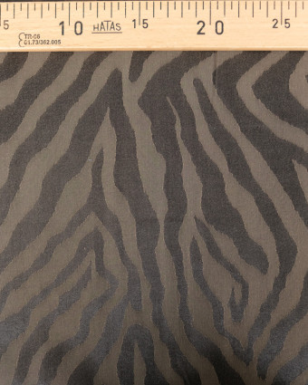 Viscose Jacquard Motif Zèbre Army - Mercerine