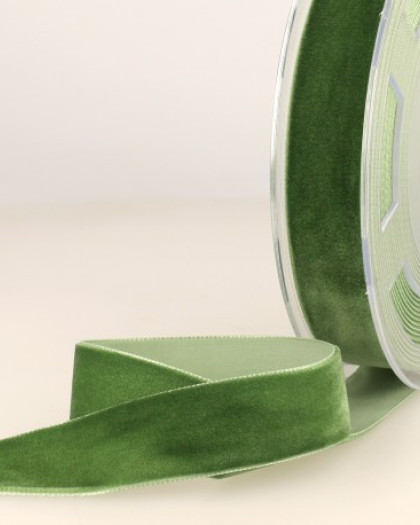 Ruban Velours Vert Olive - Mercerine