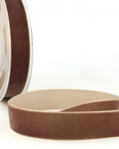 Ruban Velours Marron Chocolat - Mercerine