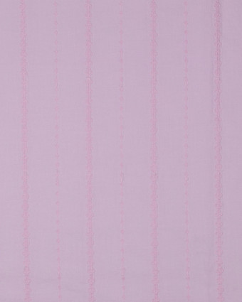 Voile de Coton Rose Broderies Rayures Fines  - Mercerine