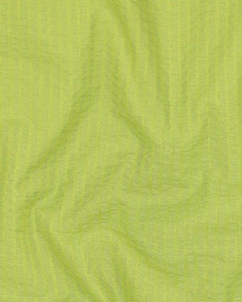 Tissu Seersucker Uni Rayures Vert Pomme - Mercerine