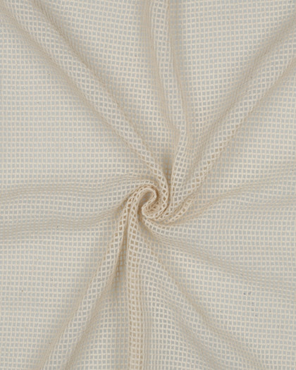 Tissu Crochet Coton Uni Ecru - Mercerine