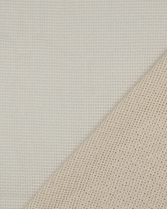 Tissu Crochet Coton Uni Ecru - Mercerine