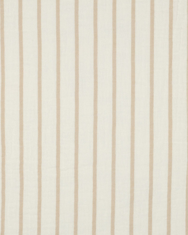 Tissu Double Gaze Rayures Sable - Mercerine