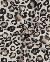 Tissu Canvas Beige Motif Léopard
