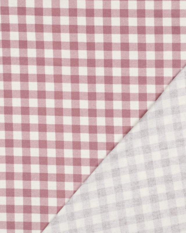 Tissu Flanelle Douce à Carreaux Framboise - Mercerine