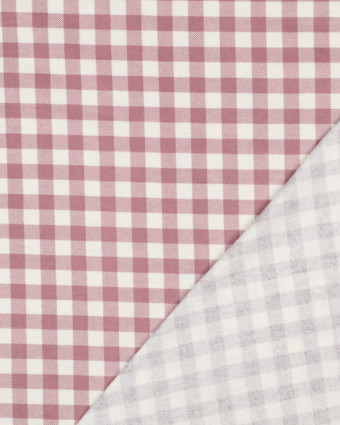 Tissu Flanelle Douce à Carreaux Framboise - Mercerine