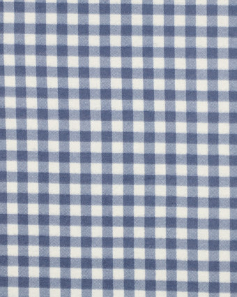 Tissu Flanelle Douce à Carreaux Bleu - Mercerine