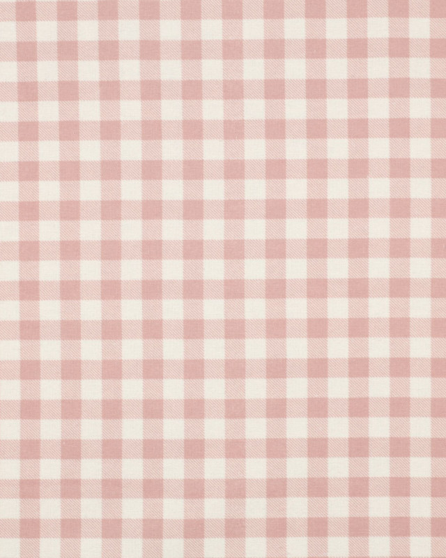 Tissu Flanelle Douce à Carreaux Rose Clair - Mercerine