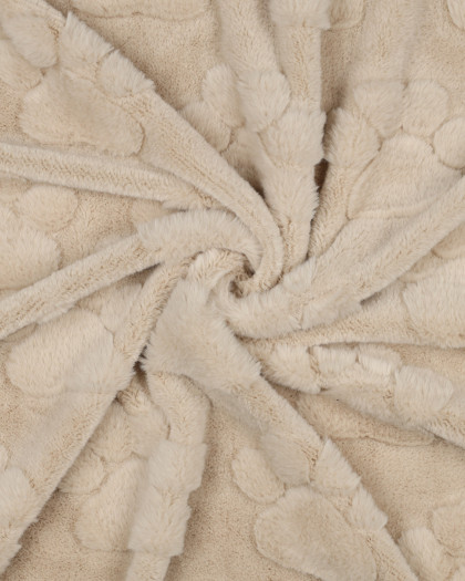 Fausse Fourrure Ultra Douce Pattes de Chien Beige - Mercerine