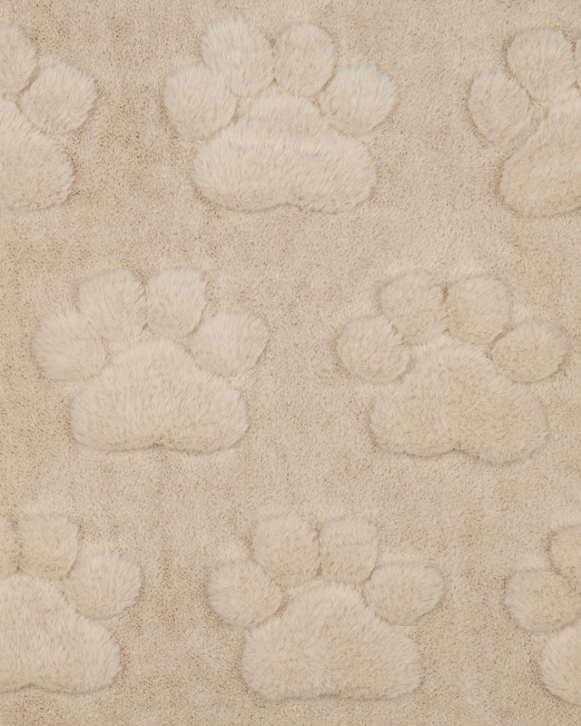 Fausse Fourrure Ultra Douce Pâttes de Chien Beige - Mercerine