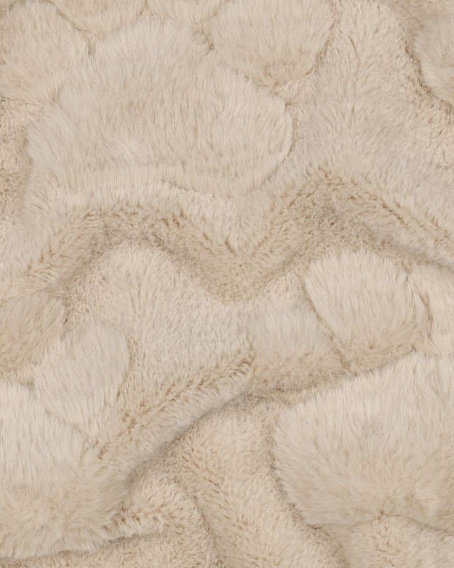 Fausse Fourrure Ultra Douce Pâttes de Chien Beige - Mercerine