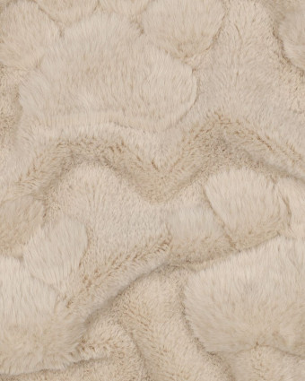 Fausse Fourrure Ultra Douce Pâttes de Chien Beige - Mercerine