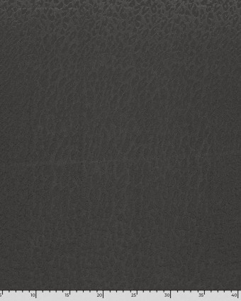 Tissu Satin Motif Léopard Ton sur Ton Gris Foncé - Mercerine