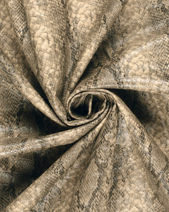 Tissu Simili Cuir Croco Beige - Mercerine