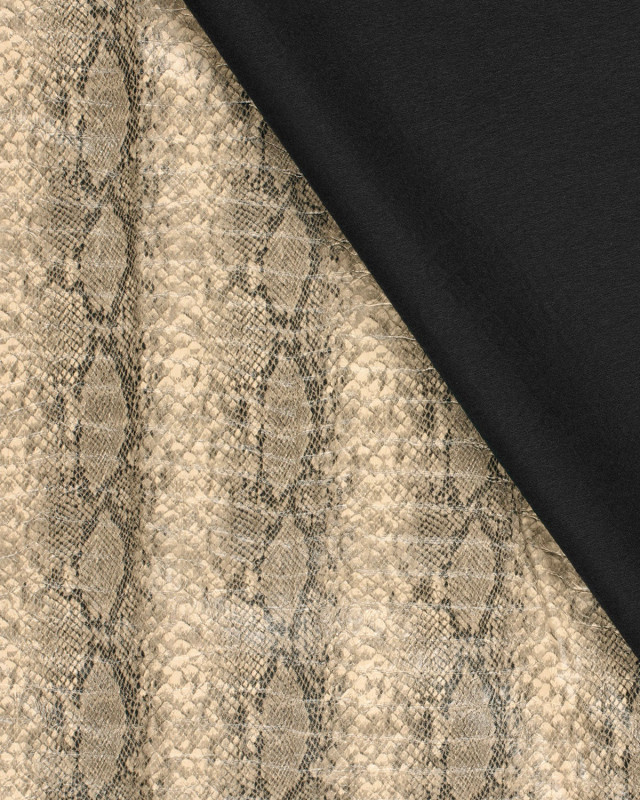 Tissu Simili Cuir Croco Beige - Mercerine