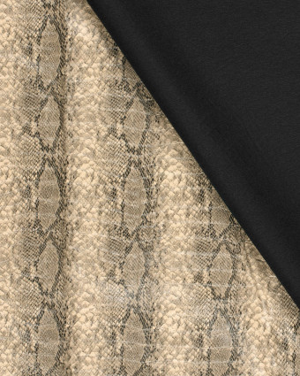 Tissu Simili Cuir Croco Beige - Mercerine