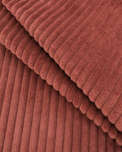 Tissu Velours Côtelé Larges Côtes Marsala - Zoélia - Mercerine