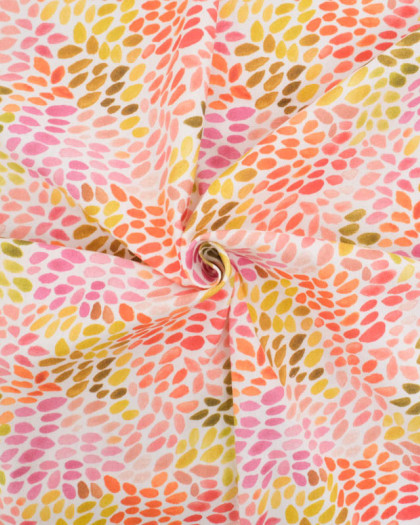 Tissu Bachette de Coton Motif Tacheté Multicolore - Mercerine