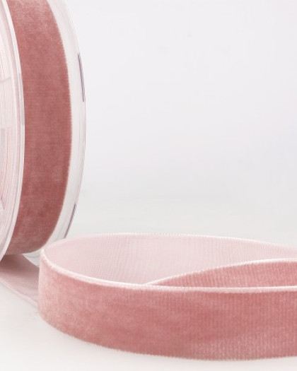 Ruban Velours Vieux Rose - Mercerine