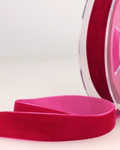 Ruban Velours Rose Fuschia - mercerine