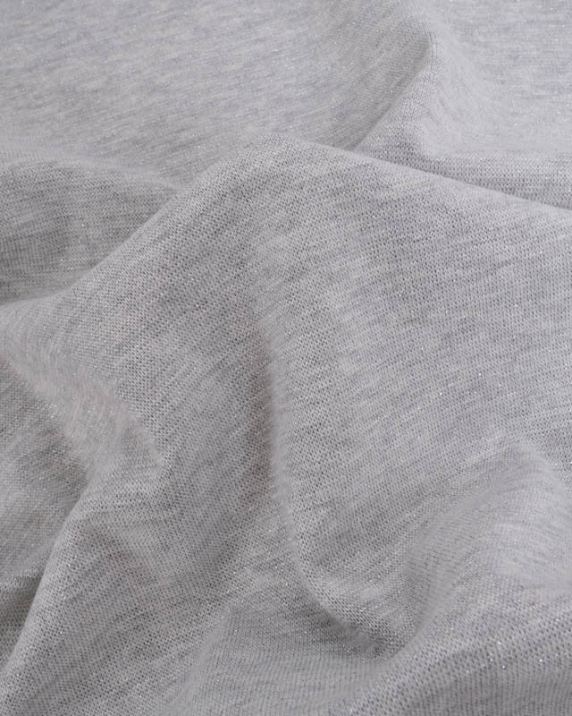 Bord Côte Lurex Gris Chiné Argent - Mercerine