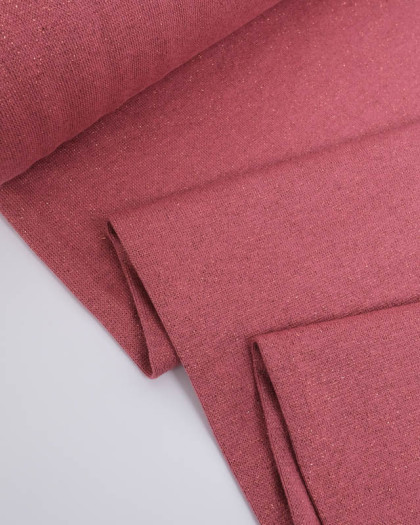 Bord Côte Lurex Rose Tendre Cuivre - Mercerine