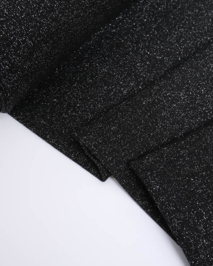 Bord Côte Lurex Noir Argent - Mercerine