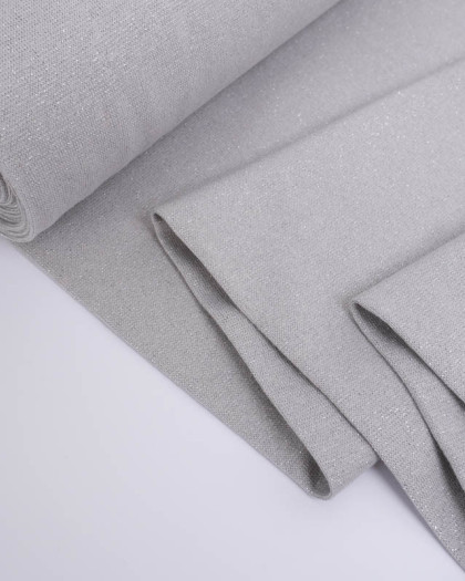 Bord Côte Lurex Gris Lunaire Lurex Argent - Mercerine
