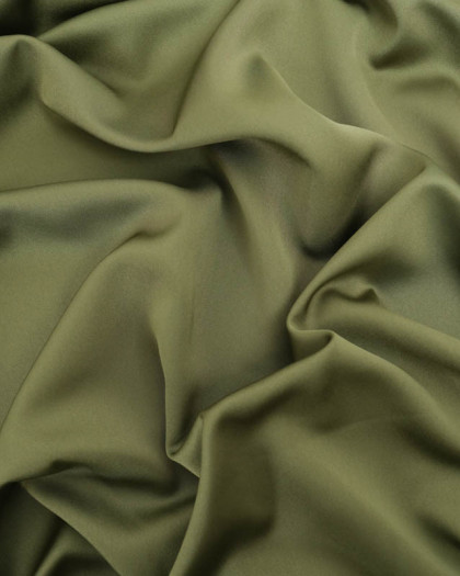 Tissu Microfibre Toucher Soie Kaki - Mercerine