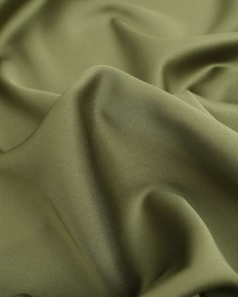 Tissu Satin Microfibre Uni Kaki  - Mercerine