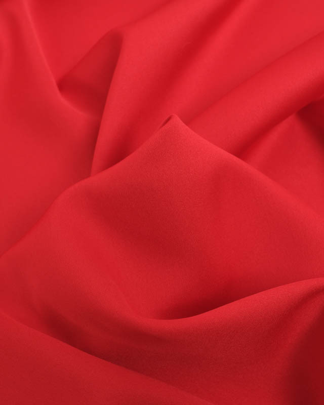 Tissu Satin Microfibre Uni Cerise  - Mercerine