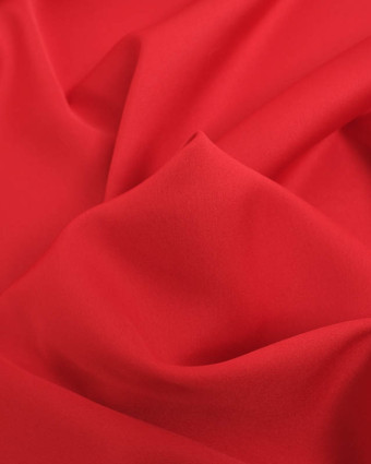 Tissu Satin Microfibre Uni Cerise  - Mercerine