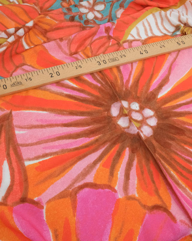 Paréo Voile de Viscose Corail - Panneau de 145x145cm  - Mercerine