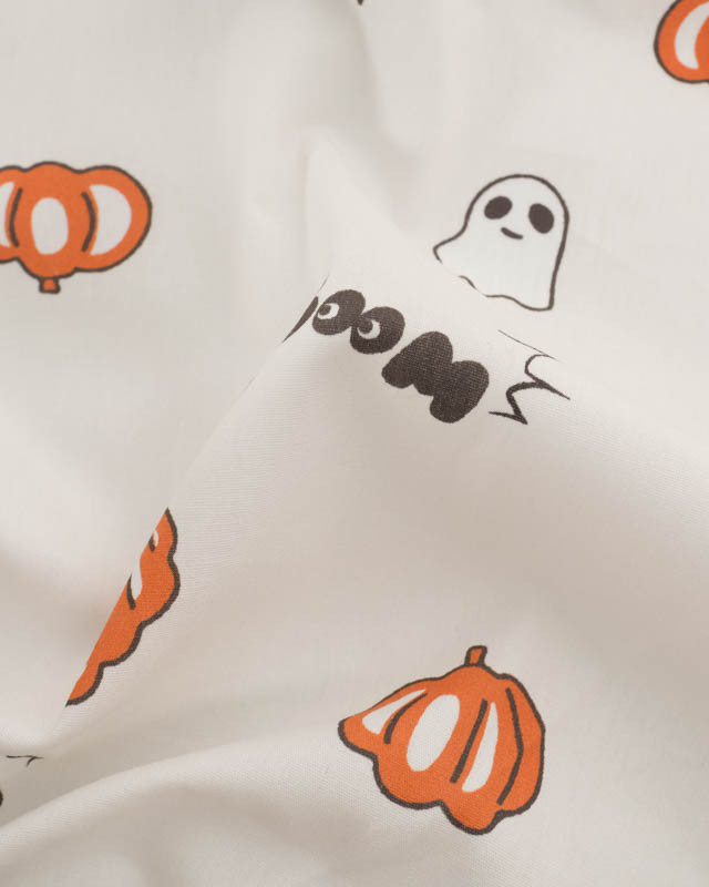 Tissu Coton Halloween Ecru Boom - Mercerine
