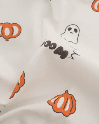 Tissu Coton Halloween Ecru Boom - Mercerine