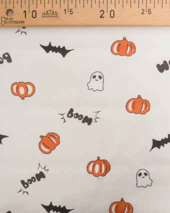 Tissu Coton Halloween Ecru Boom - Mercerine