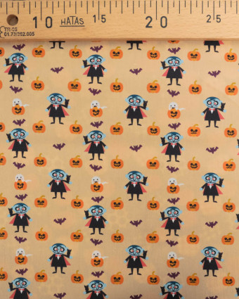 Tissu Coton Halloween Petit Vampire  - Mercerine