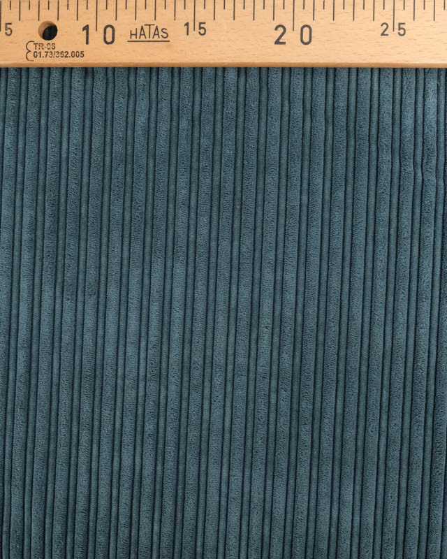 Velours Côtelé Envers Doudou Bleu Canard - Mercerine