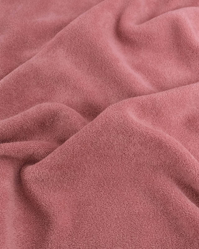 Tissu Jersey Mini Eponge Vieux Rose - Mercerine